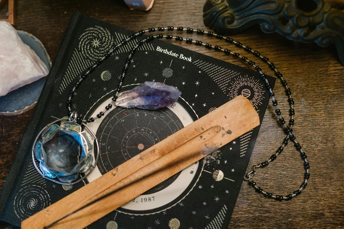Incense and an astrology chart